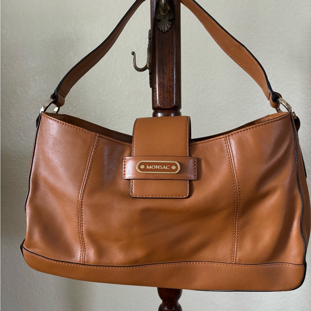 Monsac leather shoulder bag